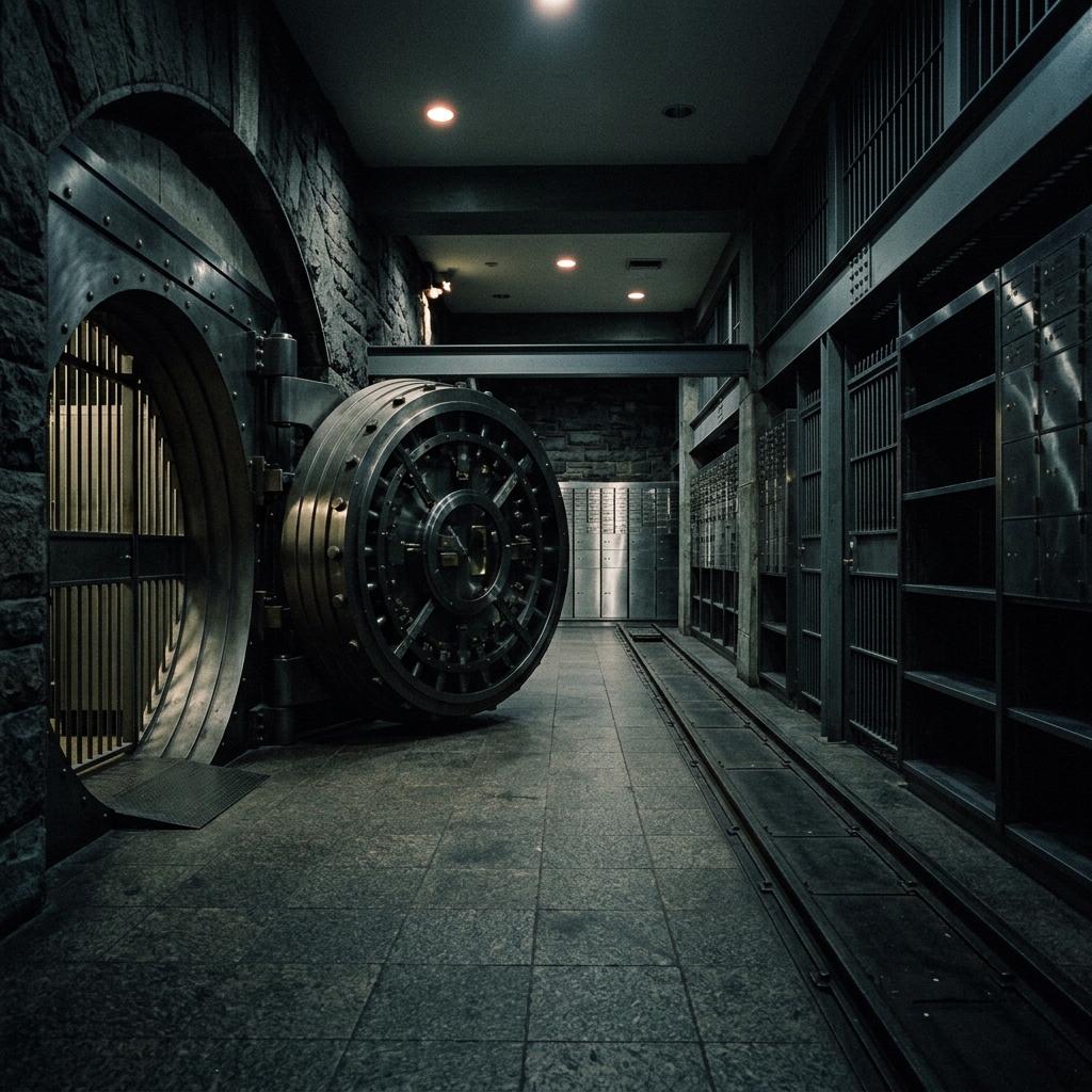 Bank vault interior — finance and credit decisions